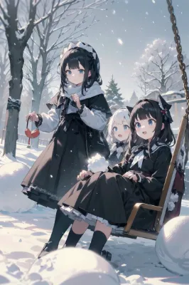 雪の公園