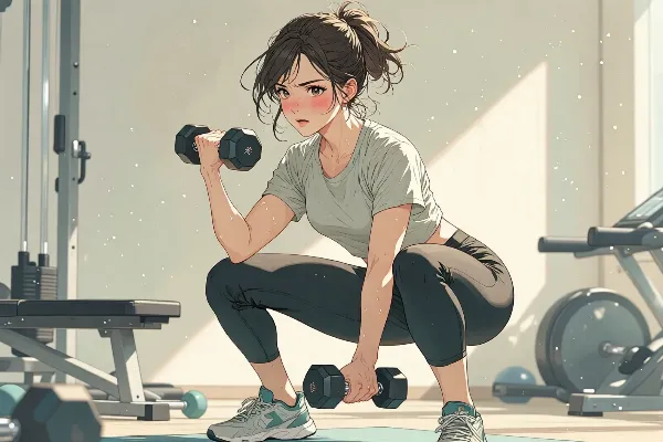 汗と決意のジムタイム