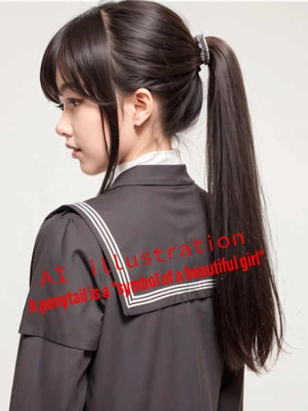 ポニーテール美少女（実写風）