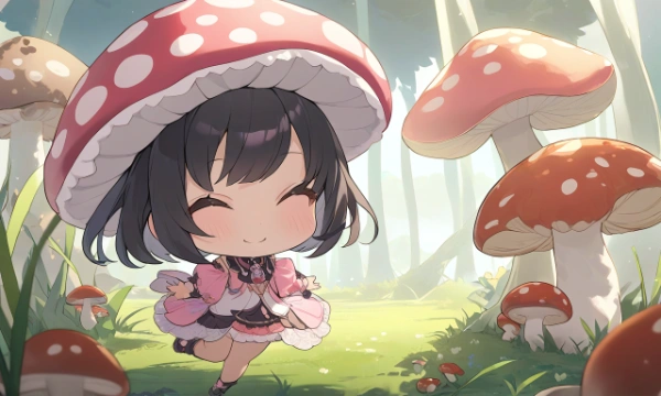 キノコ傘の少女