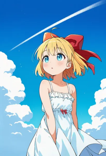 あ、飛行機が飛んでる