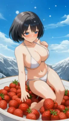 据え膳の準備をする少女