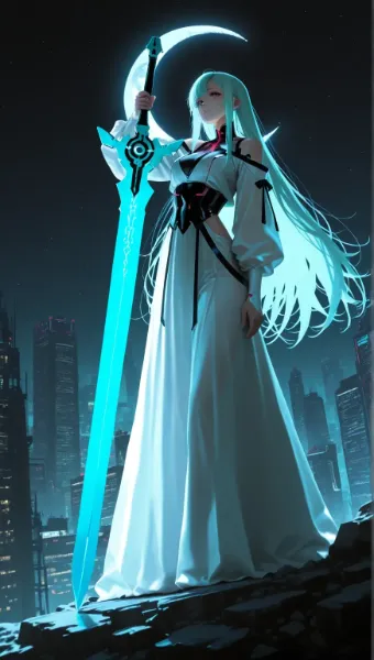 三日月と魔剣士