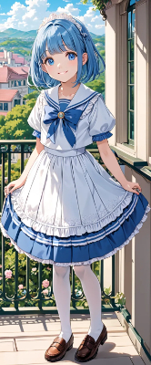 午後の素敵な青髪さん