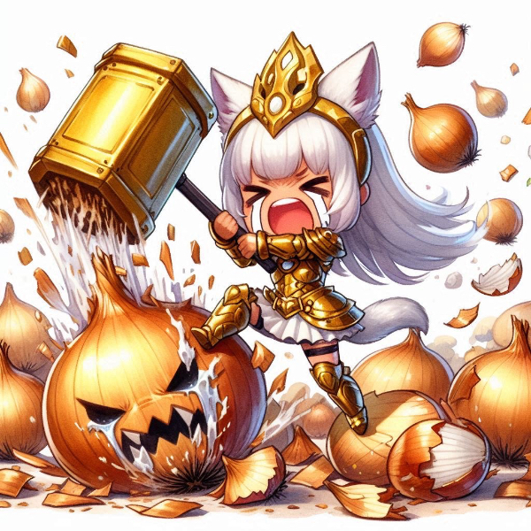 🧅あの大きな玉ねぎを槌で🔨