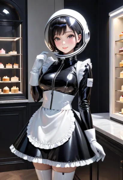 ヘルメットメイドのケーキ屋さん