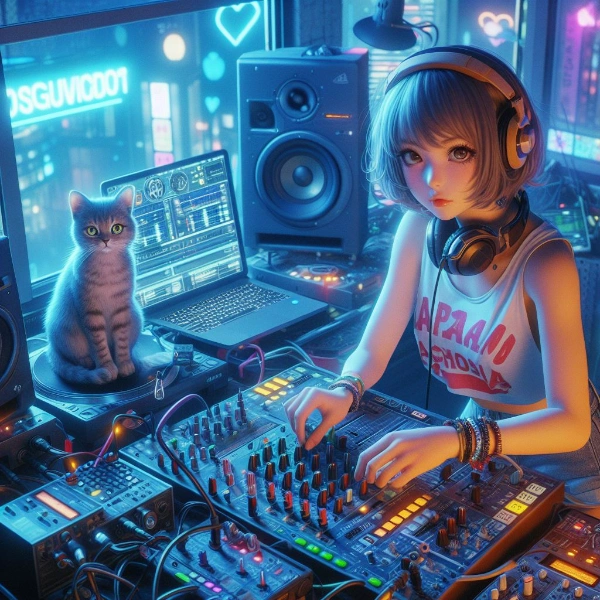 タンクトップのDJGirl