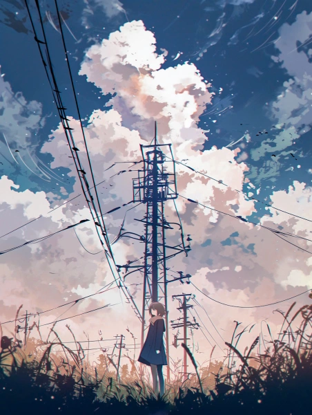 鉄塔とプロペラ