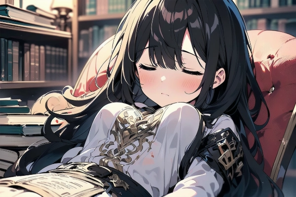 読書中にお眠り