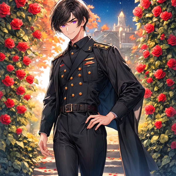 ミリタリーロリータな、黒髪短髪男性★その1(6枚)