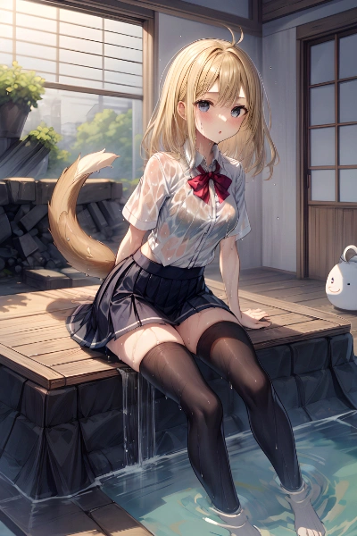 濡れちゃった