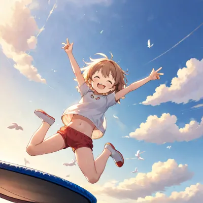 飛翔する少女