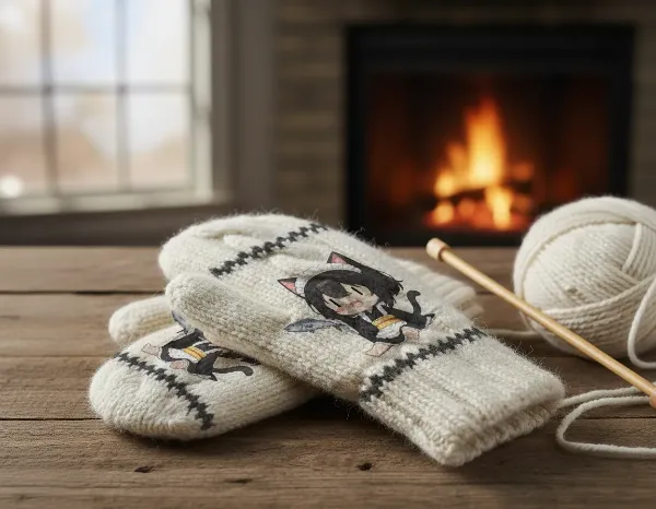 ヘタぐるみ毛糸手袋