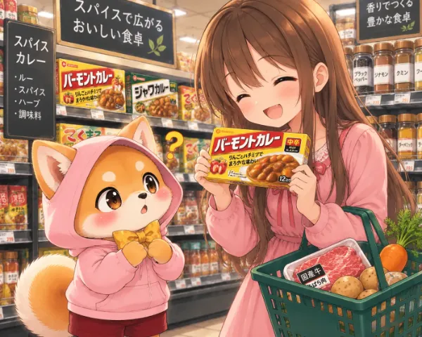 柴犬の魔法使い、未知の料理に首を捻る