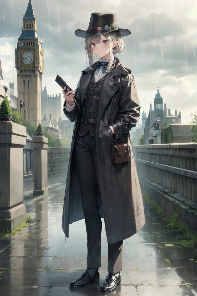 雨のロンドンのスチームパンク娘其之ニ