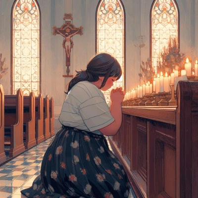 祈る女性