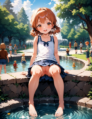 水が気持ちいいね！