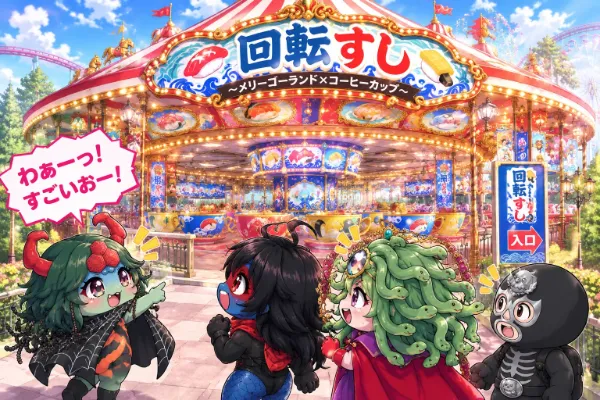 ぐるぐる回る回転寿司