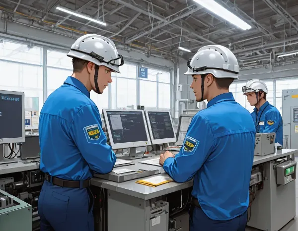 制御室の集中作業