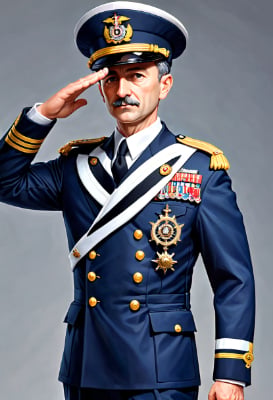 お題：敬礼（海軍士官）