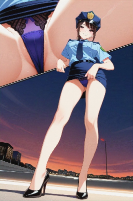 夕方婦警