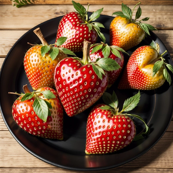 ハートの形のイチゴたち