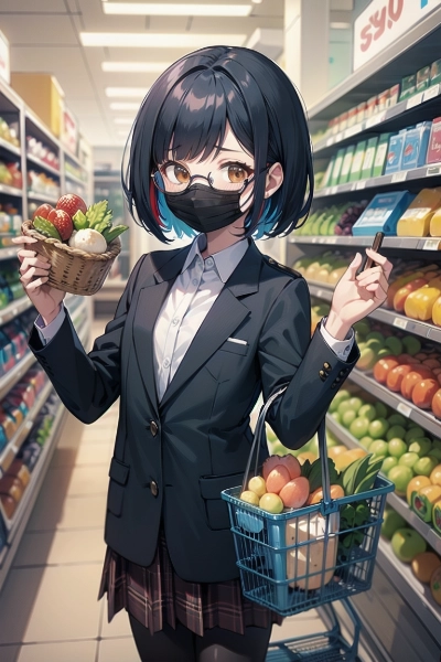 晩御飯の買い出し学生