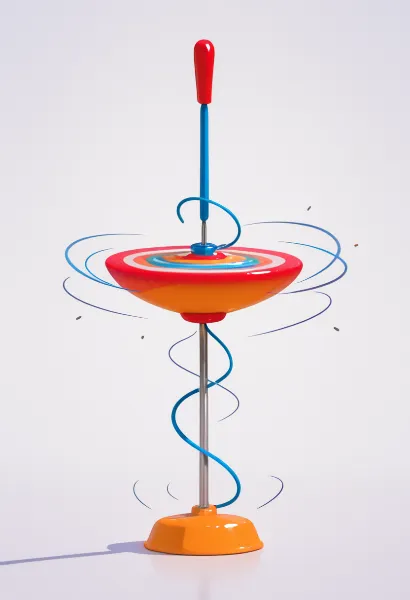 虹色のコマが紡ぐ夢の渦巻き