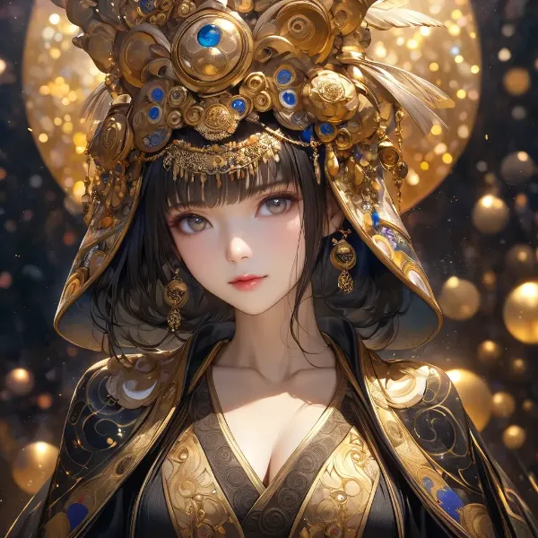 黄金の冠を纏う神秘少女