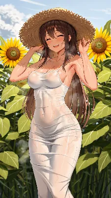 ひまわり畑で隠れH