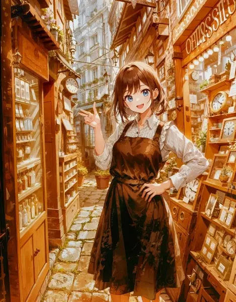 路地裏の時計店