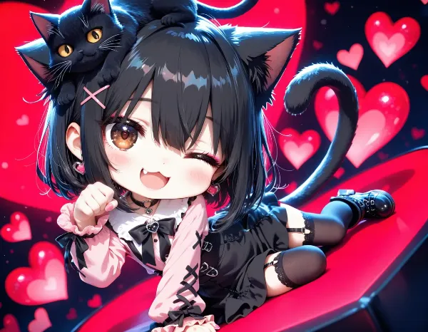 地雷系コーデでonheadニャ！