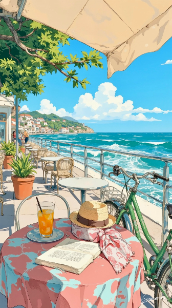 夏のページは潮風とともに／スマホ壁紙アーカイブ