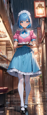 雨の中
