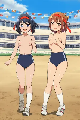 裸ブルマ+ハチマキ