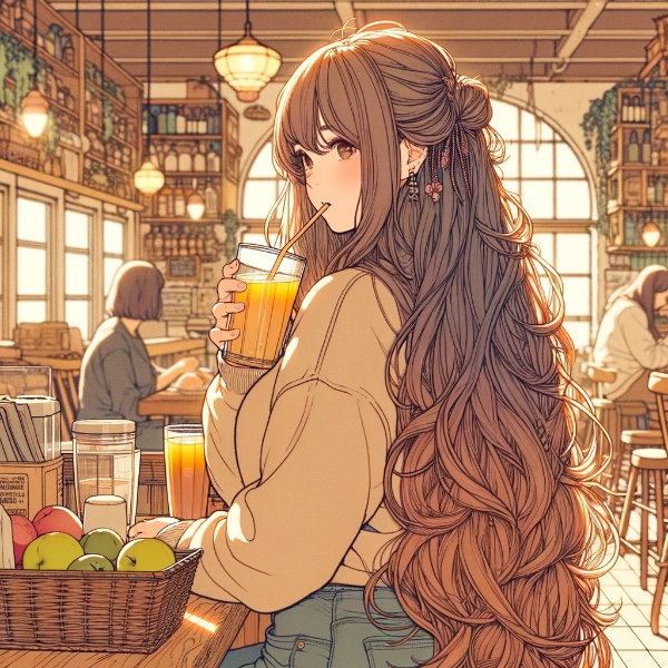 『ロングヘア―の女性』