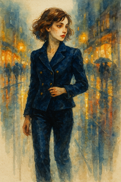 雨夜の街を駆ける秘密の影