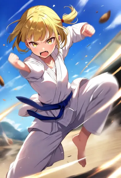 空手を習い始めた。