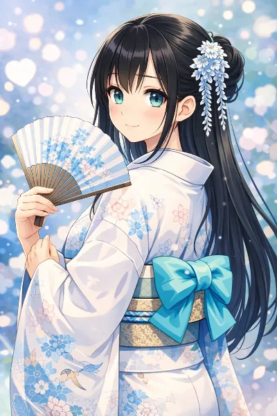 夏祭りの宵に咲く青い秘密