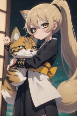 虎みたいな猫𓃠と少女