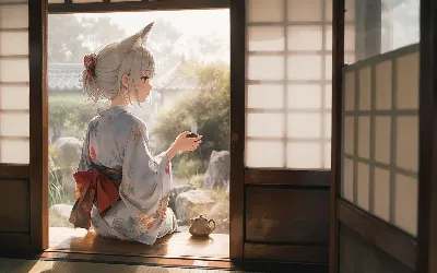 朝霧の縁側で紡ぐ想い