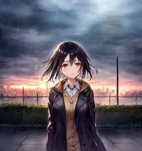 雨と少女