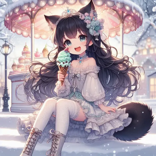 チョコミントアイス