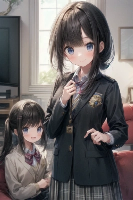 お姉ちゃん制服に合うね！