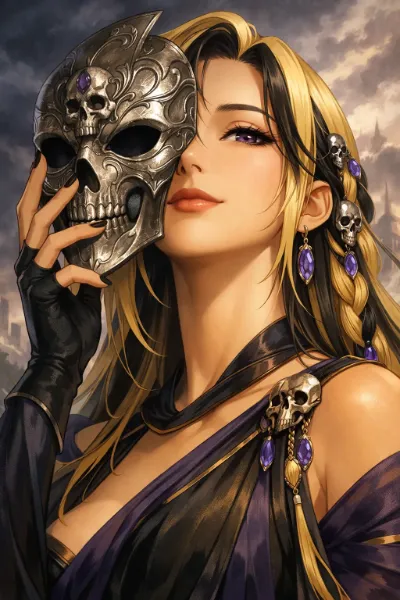 【冥府のマドンナ、仮面に触れる――死の女神ネクロリア】