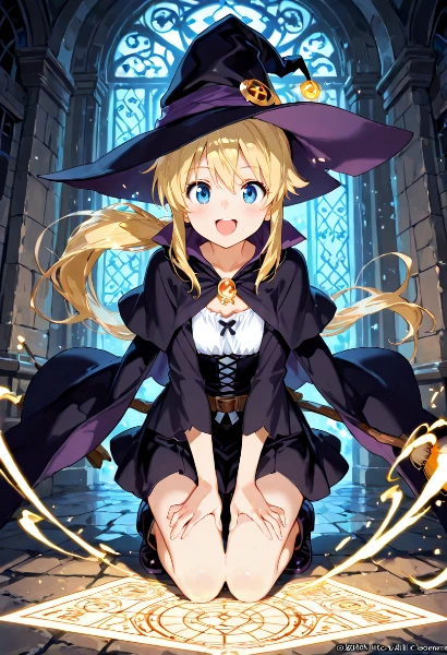 小さな魔女の秘密の魔法儀式