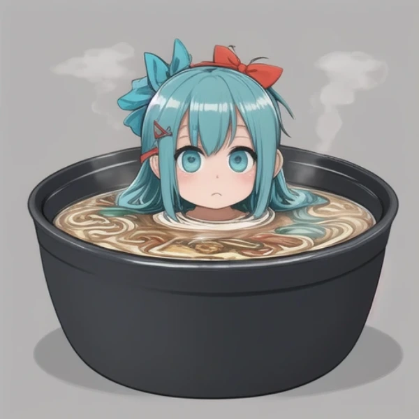 ミクのラーメン湯けむり冒険