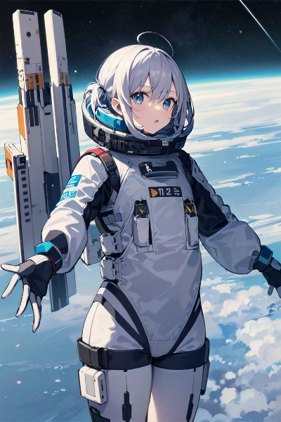 宇宙船と女の子