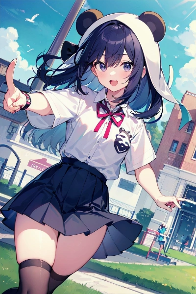 このパンダ頭巾かわいいでしょ🐼