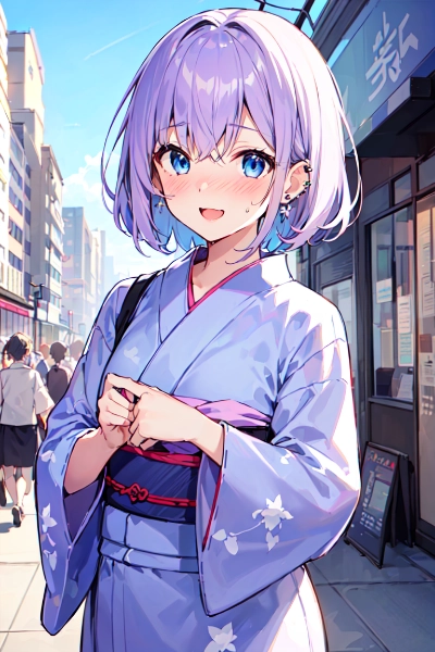 「おはよう。浴衣だとあっついねぇ」